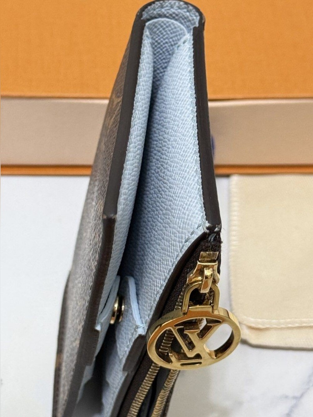 Louis Vuitton Lisa Wallet Mini Wallet Olympe Blue Folding Wallet - Picture 7 of 10